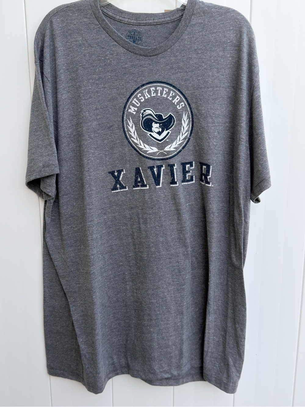 NWT Xavier Musketeers Grey Graphic Short Sleeve Men’s T Shirt 2XL
